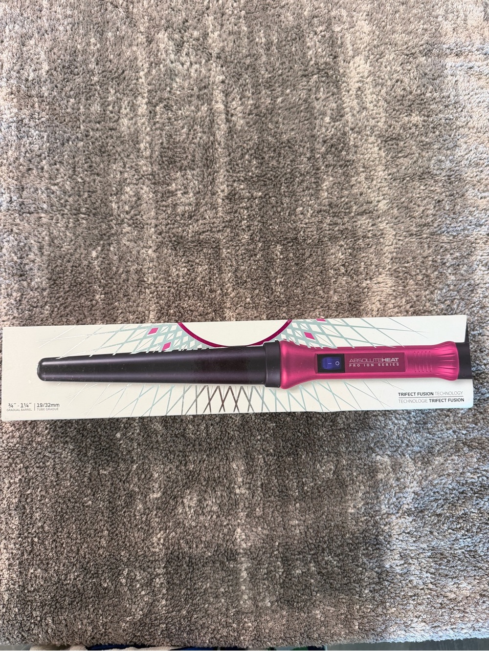 Absolute Heat Pro Ion Series Adjustable Tapered Curling Wand - Pink